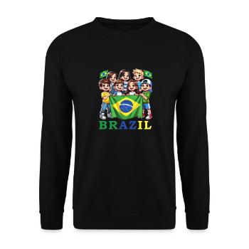 Brasilien Brazil shirt Brasilianer Rio de Janeirao - Unisex Pullover - Schwarz - Vorne - Alina (178cm) & Michal (187cm)