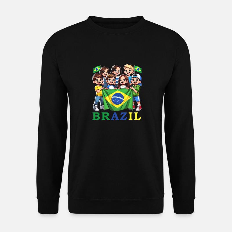 Brasilien Brazil shirt Brasilianer Rio de Janeirao - Unisex Pullover - Schwarz