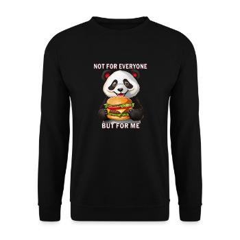BURGER NOT FOR EVERYONE BUT FOR ME - Unisex Sweatshirt - black - Front - Alina (178cm) & Michal (187cm)