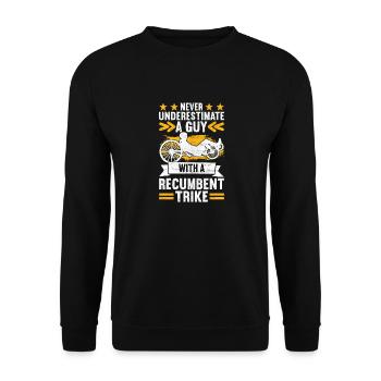 Recumbent Trike Liegetrike Liegedreirad - Unisex Pullover - Schwarz - Vorne - Alina (178cm) & Michal (187cm)