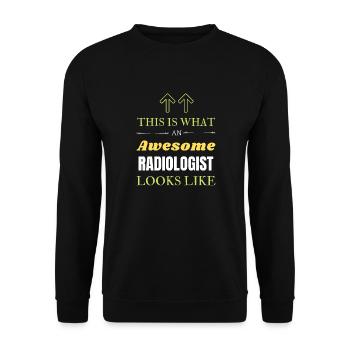 So sieht ein großartiger Radiologe aus - Unisex Pullover - Schwarz - Vorne - Alina (178cm) & Michal (187cm)