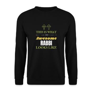 This is What an Awesome Rabbi Looks Like - Unisex Sweatshirt - black - Front - Alina (178cm) & Michal (187cm)