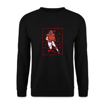 Footballer Tactical Board Football - Unisex Sweatshirt - black - Front - Alina (178cm) & Michal (187cm)