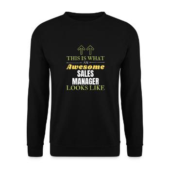 Voici à quoi ressemble un directeur des ventes génial - Sweat-shirt Unisexe - noir - Devant - Alina (178cm) & Michal (187cm)