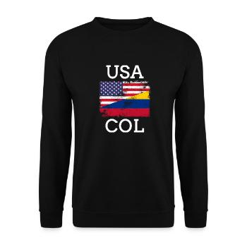 Colombia Colombia Medellin Holidays Bogota Cali - Unisex Sweatshirt - black - Front - Alina (178cm) & Michal (187cm)