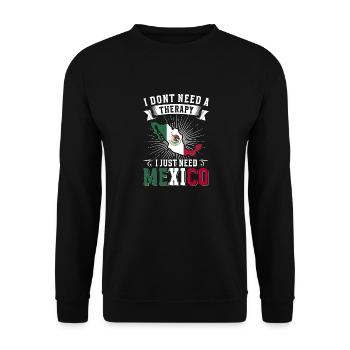 Mexico Mexico Mexican Gift Flag Football - Unisex Sweatshirt - black - Front - Alina (178cm) & Michal (187cm)