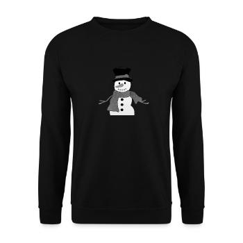 Gray Snowman - Unisex Sweatshirt - black - Front - Alina (178cm) & Michal (187cm)