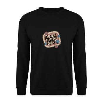 Diy-teppich Lustiger Teppich Tufting - Unisex Pullover - Schwarz - Vorne - Alina (178cm) & Michal (187cm)
