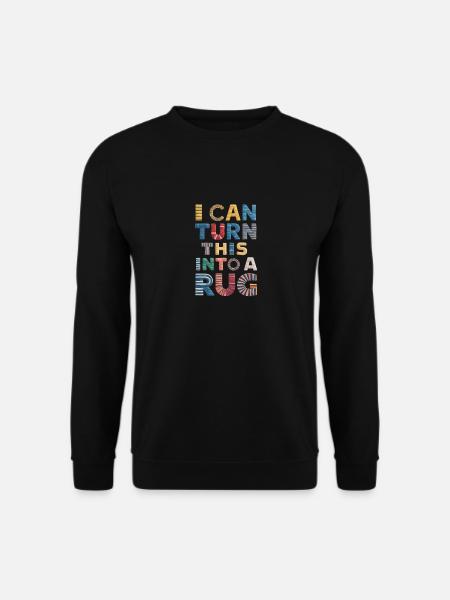 Diy Rug Funny Rug Tufting - Unisex Sweatshirt - black