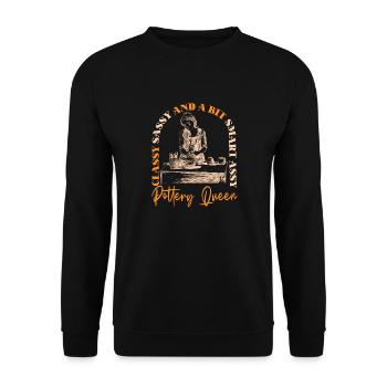 Pottery Ceramics Artist Classy - Unisex Pullover - Schwarz - Vorne - Alina (178cm) & Michal (187cm)
