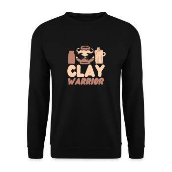 Pottery Ceramics Artist Clay - Unisex Pullover - Schwarz - Vorne - Alina (178cm) & Michal (187cm)