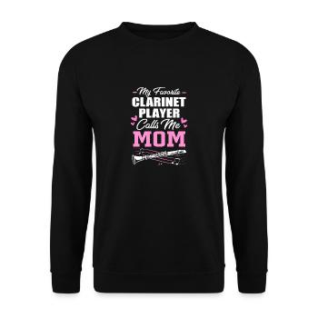 Clarinet - Unisex Sweatshirt - black - Front - Alina (178cm) & Michal (187cm)