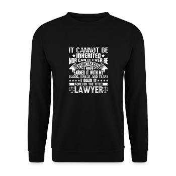 Lawyer Forever The Title Lawyer - Unisex Sweatshirt - black - Front - Alina (178cm) & Michal (187cm)