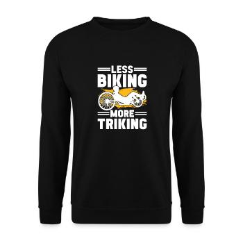 Recumbent Trike Liegetrike Liegedreirad - Unisex Pullover - Schwarz - Vorne - Alina (178cm) & Michal (187cm)