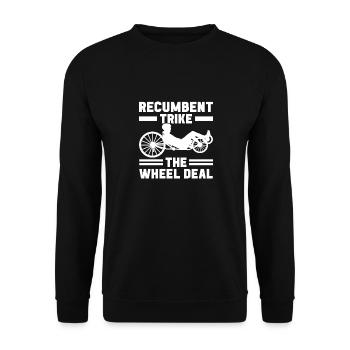 Recumbent Trike Liegetrike Liegedreirad - Unisex Pullover - Schwarz - Vorne - Alina (178cm) & Michal (187cm)