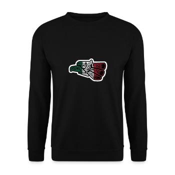 Mexico Mexico Mexican Gift Flag Football - Unisex Sweatshirt - black - Front - Alina (178cm) & Michal (187cm)