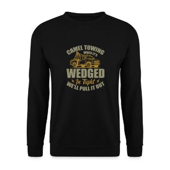 Camel Towing Adult Humor - Unisex Sweatshirt - black - Front - Alina (178cm) & Michal (187cm)