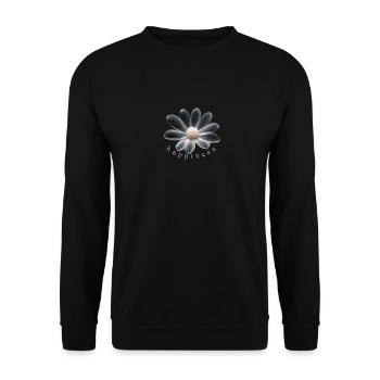 Glücksblume Fleur de bonheur - Sweat-shirt Unisexe - noir - Devant - Alina (178cm) & Michal (187cm)