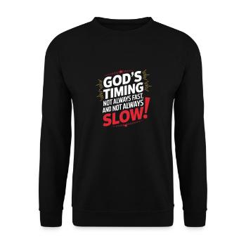 GOOD LUCK - Unisex Sweatshirt - black - Front - Alina (178cm) & Michal (187cm)