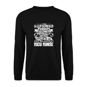 Nicu Nurse I am A Nicu Nurse - Unisex Sweatshirt - black - Front - Alina (178cm) & Michal (187cm)