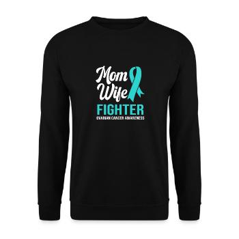 Cancer de l’ovaire Cancer survivant Cancer - Sweat-shirt Unisexe - noir - Devant - Alina (178cm) & Michal (187cm)