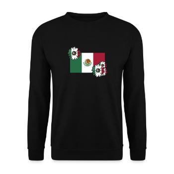 Mexico Mexico Mexican Gift Flag Football - Unisex Sweatshirt - black - Front - Alina (178cm) & Michal (187cm)