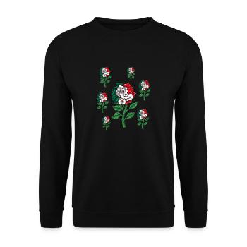 Mexiko Mexico Mexikaner Geschenk Flagge Fußball - Unisex Pullover - Schwarz - Vorne - Alina (178cm) & Michal (187cm)