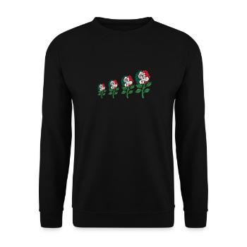 Mexiko Mexico Mexikaner Geschenk Flagge Fußball - Unisex Pullover - Schwarz - Vorne - Alina (178cm) & Michal (187cm)