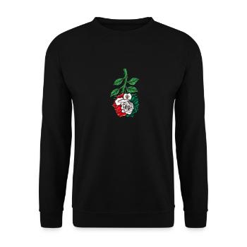 Mexiko Mexico Mexikaner Geschenk Flagge Fußball - Unisex Pullover - Schwarz - Vorne - Alina (178cm) & Michal (187cm)