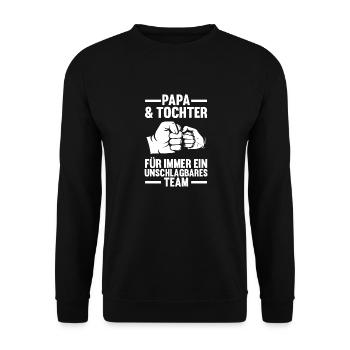 Dad And Daughter - Unisex Sweatshirt - black - Front - Alina (178cm) & Michal (187cm)