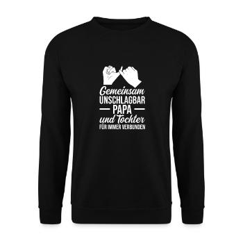 Dad And Daughter - Unisex Sweatshirt - black - Front - Alina (178cm) & Michal (187cm)