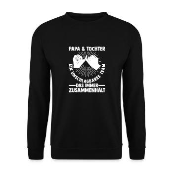 Dad And Daughter - Unisex Sweatshirt - black - Front - Alina (178cm) & Michal (187cm)