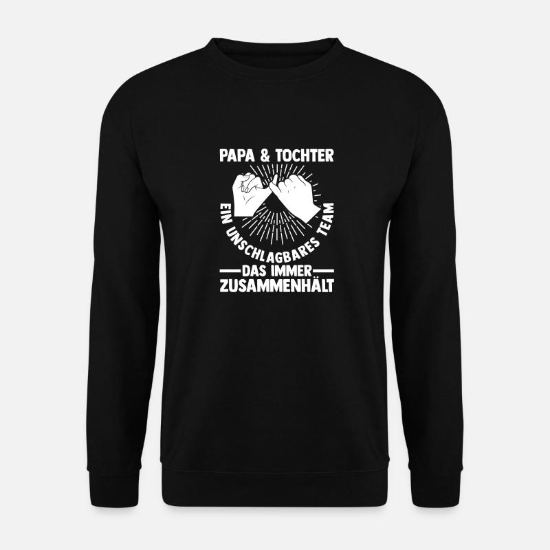 Papa Und Tochter - Unisex Pullover - Schwarz