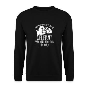 Dad And Daughter - Unisex Sweatshirt - black - Front - Alina (178cm) & Michal (187cm)