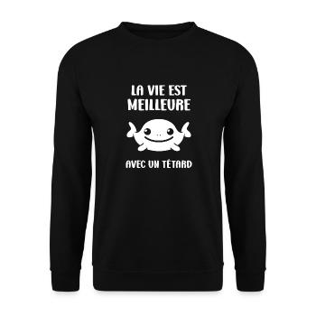 Têtard - Sweat-shirt Unisexe - noir - Devant - Alina (178cm) & Michal (187cm)