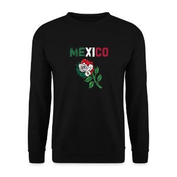 Mexico Mexico Mexican Gift Flag Football - Unisex Sweatshirt - black - Front - Alina (178cm) & Michal (187cm)