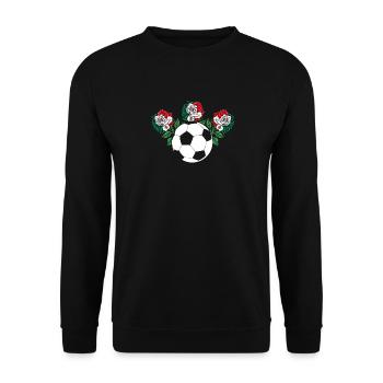 Mexiko Mexico Mexikaner Geschenk Flagge Fußball - Unisex Pullover - Schwarz - Vorne - Alina (178cm) & Michal (187cm)