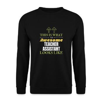 So sieht ein großartiger Lehrerassistent aus Li - Unisex Pullover - Schwarz - Vorne - Alina (178cm) & Michal (187cm)