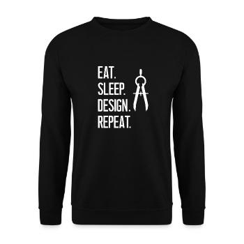 Architektur Design Architects Designer Architekten - Unisex Pullover - Schwarz - Vorne - Alina (178cm) & Michal (187cm)