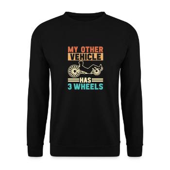 Recumbent Trike Liegetrike Liegedreirad - Unisex Pullover - Schwarz - Vorne - Alina (178cm) & Michal (187cm)