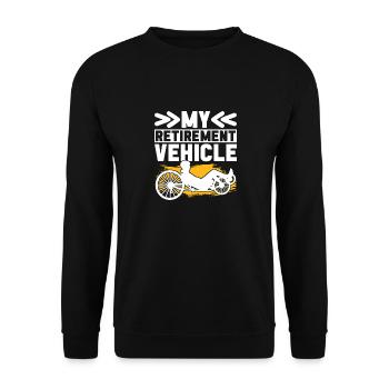 Recumbent Trike Liegetrike Liegedreirad - Unisex Pullover - Schwarz - Vorne - Alina (178cm) & Michal (187cm)
