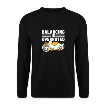 Tricycle couché Liegetrike Liegedreirad - Sweat-shirt Unisexe - noir - Devant - Alina (178cm) & Michal (187cm)