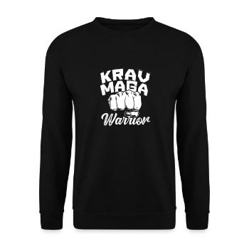 Krav Maga Fighter Warrior - Unisex Sweatshirt - black - Front - Alina (178cm) & Michal (187cm)