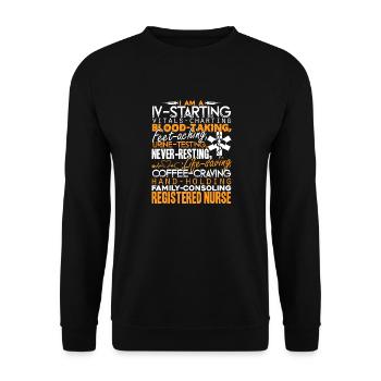 Registered Nurse I Am A Registered Nurse - Unisex Sweatshirt - black - Front - Alina (178cm) & Michal (187cm)