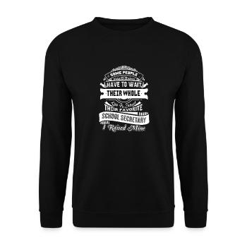 School Secretary Proud School Secretary Parent - Unisex Sweatshirt - black - Front - Alina (178cm) & Michal (187cm)
