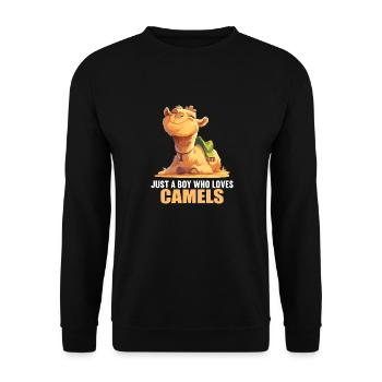 Camel Kamele Kamel - Unisex Pullover - Schwarz - Vorne - Alina (178cm) & Michal (187cm)