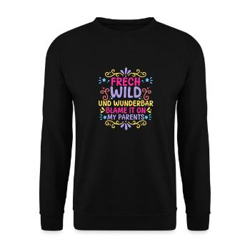 Daughters Daughter - Unisex Sweatshirt - black - Front - Alina (178cm) & Michal (187cm)
