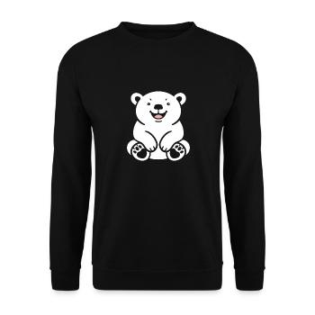 polar bear - Unisex Sweatshirt - black - Front - Alina (178cm) & Michal (187cm)