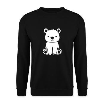 polar bear - Unisex Sweatshirt - black - Front - Alina (178cm) & Michal (187cm)