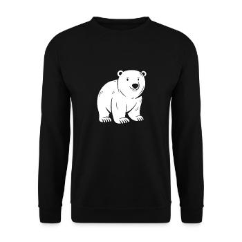polar bear - Unisex Sweatshirt - black - Front - Alina (178cm) & Michal (187cm)